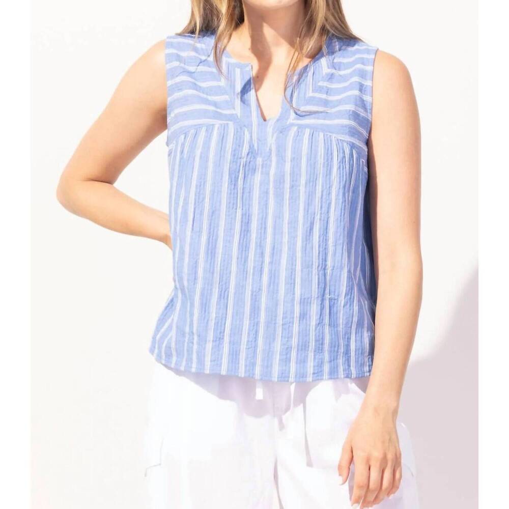 NEW ESCAPE BY HABITAT catalina stripe tank top in riviera
